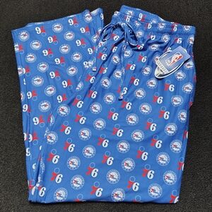 NBA PHILADELPHIA 76ERS Blue Pajama Pants Sleepwear Pj Lounge Size Men's XXL NWT
